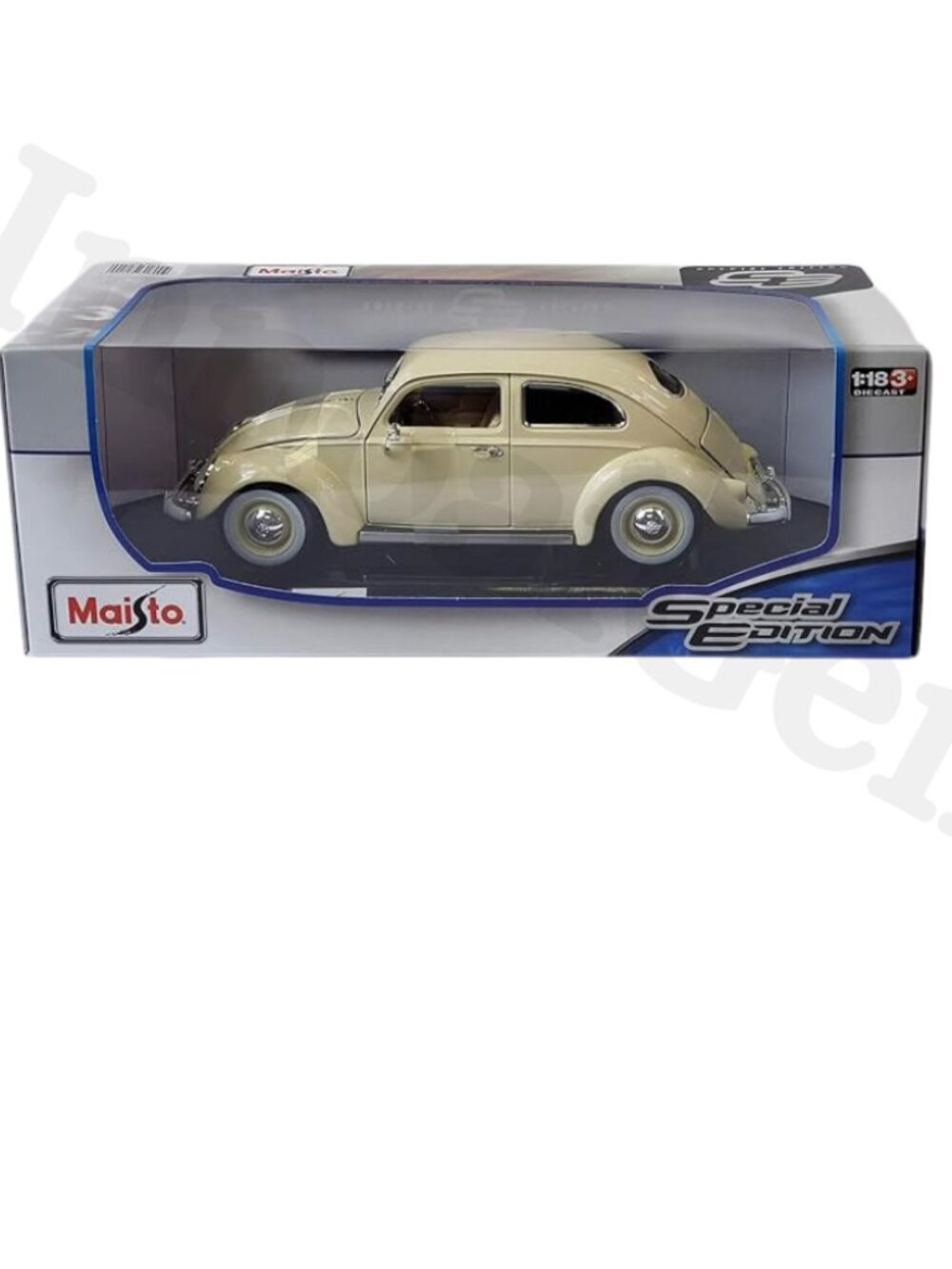 Maisto Special Edition 1:18 1955 Volkswagen Kafer Beetle Cream Diecast Car NWB